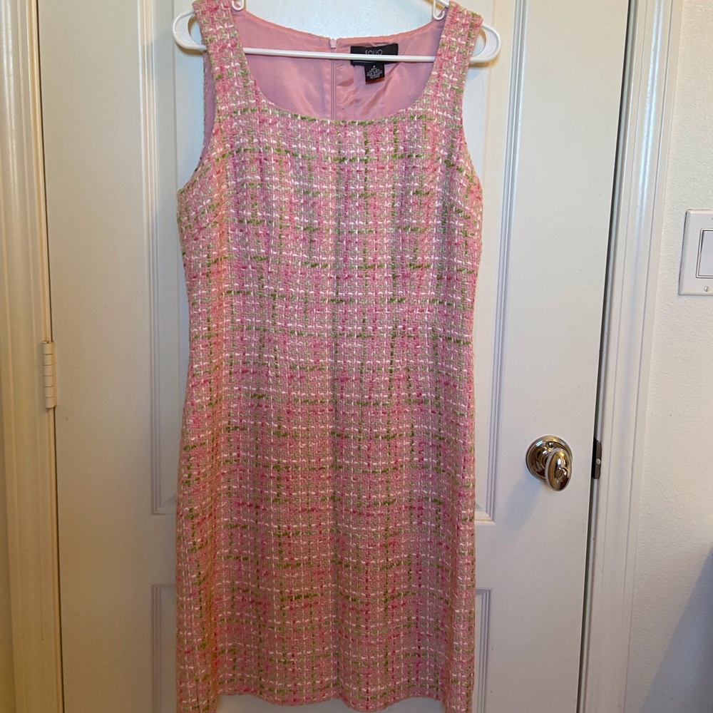 “Looks Like Chanel” Pink Tweed Dress